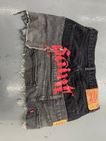 Load image into Gallery viewer, Gray Denim Double Mini Skirt
