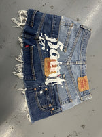 Load image into Gallery viewer, Double Waisted Blue Denim Mini
