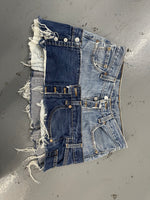 Load image into Gallery viewer, Double Waisted Blue Denim Mini

